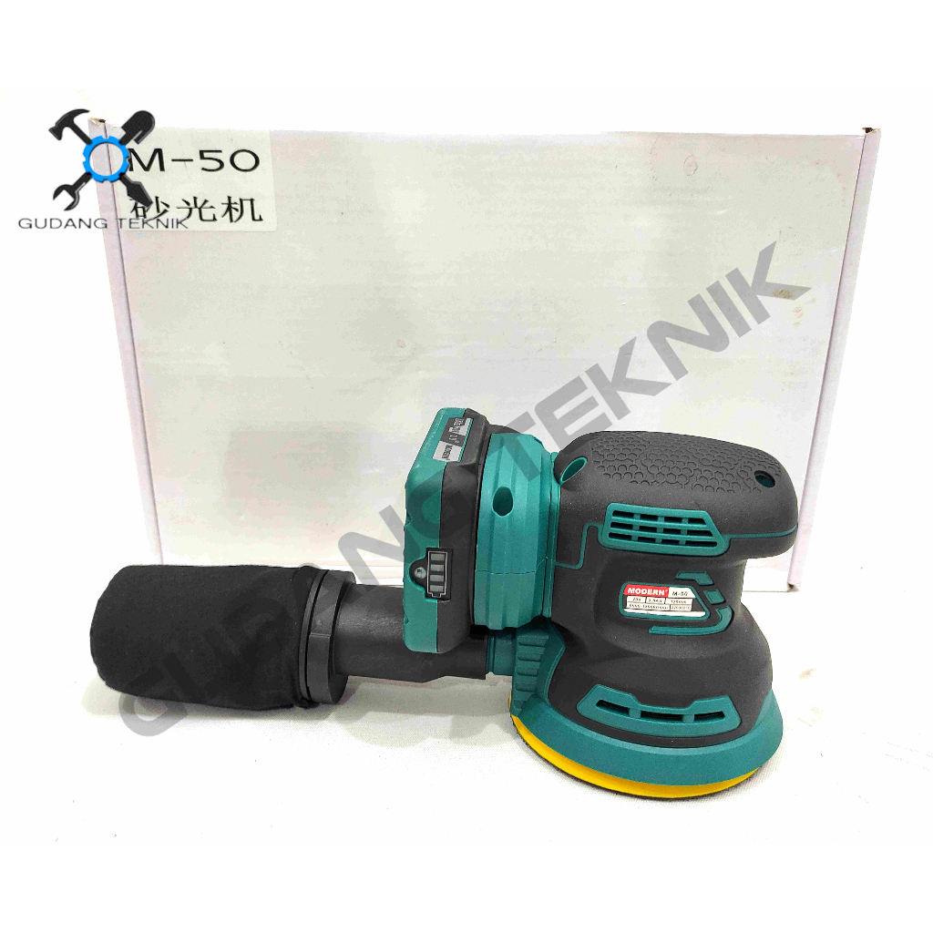 Mesin Amplas Bulat CORDLESS M50 MODERN / Mesin Amplas Sander Palm Sander BATERAY BATTERY M50 MODERN