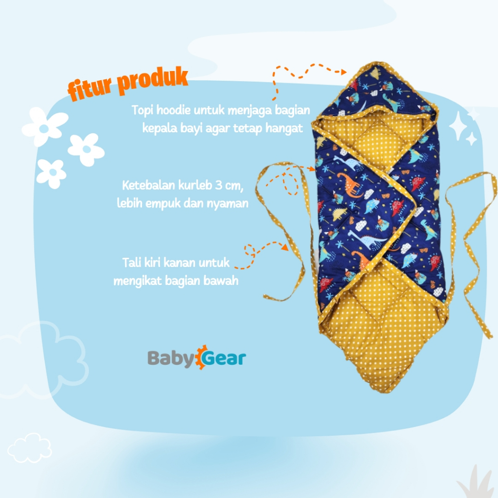 Selimut Topi bayi Selimut Topi Model Hoodie Bayi