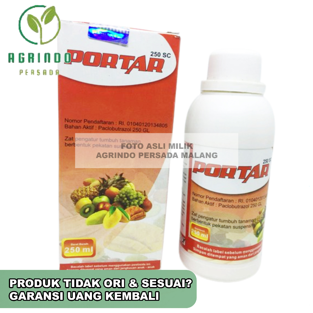 Portar 250ml paclobutrazole pemacu pembuahan | Portar 250SC 250ml | ZPT perangsang bunga pemacu buah durian,mangga,kelengkeng,apel,dll
