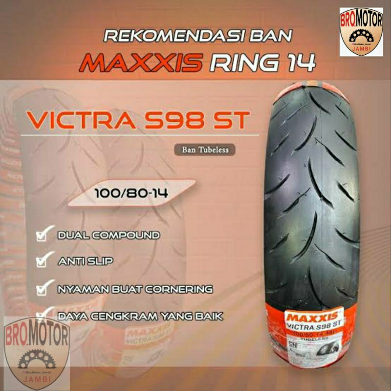 Ban luar tubeless matic  belakang maxxis maxis Victra 120/70-14 , 130/70-14 140/14 ban pcx belakang 