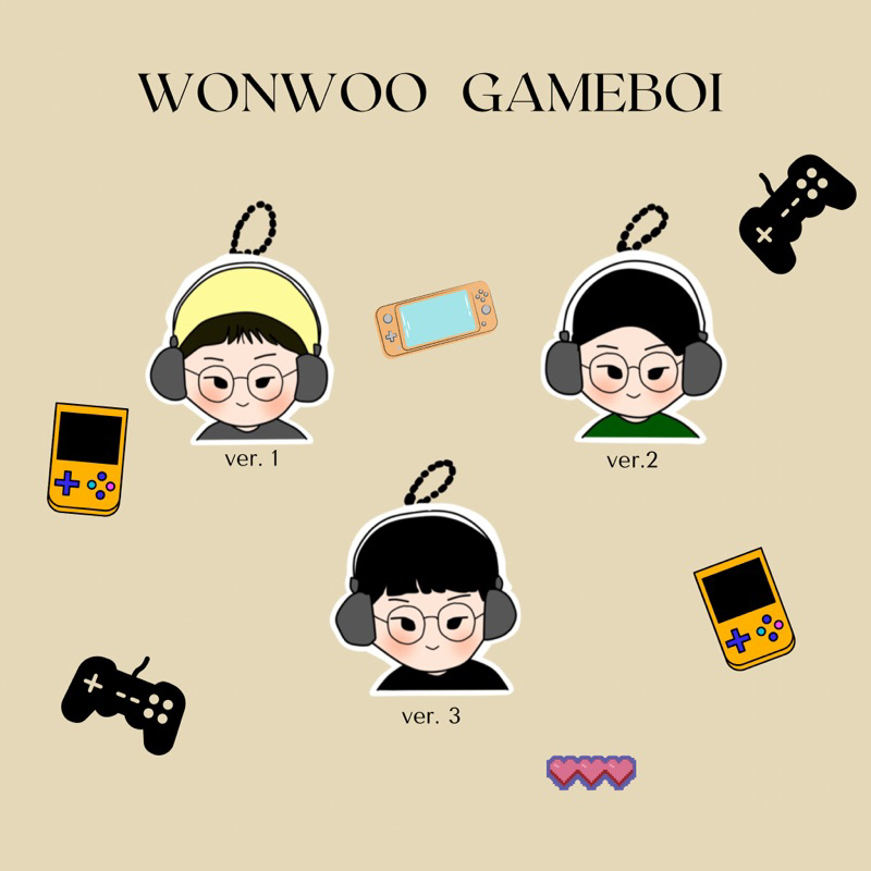 WONWOO GAME BOI KEYCHAIN