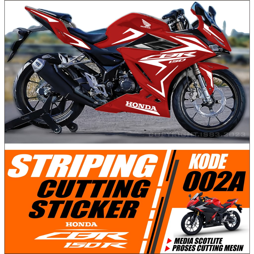 Striping Sticker Cutting Honda CBR 150 2021 Stiker Lis Cutting Body Honda CBR 150 2021