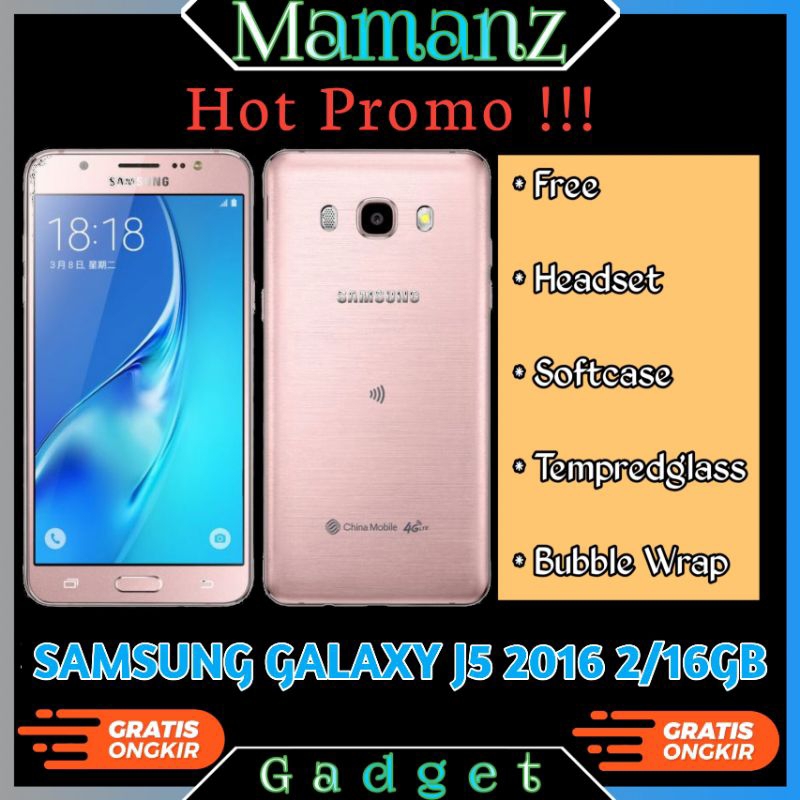 Samsung J5 2016 2/16Gb 4G NFC ex Resmi murah