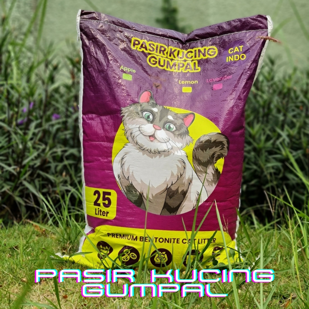 Pasir Kucing 25 Liter - Pasir Kucing Gumpal Wangi - T-REX Cat Litter - Pasir Kucing Gumpal Wangi Premium T-REX 25 Liter - Pasir Kucing PREMIUM