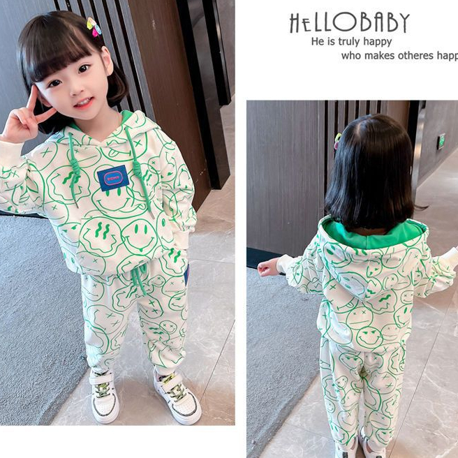 babyfit [3-8thn] baju setelan sweater celana panjang hoody SMILEY SUPER CUTE import nyl-0615