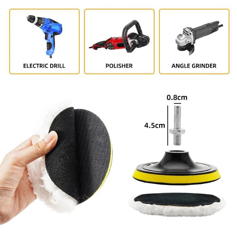 Nuansa - Busa Pad Alat Poles Bodi Motor Mobil 3 Inch Wol Buffer Waxing Polishing Wheel 3 Inch