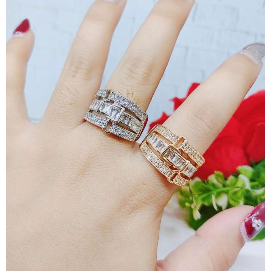 Cincin Xuping Permata Lapis Emas Perhiasan Wanita R638