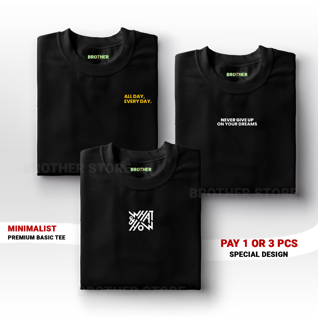 BUY 1 OR 3 PCS ( PROMO COD ) BROTHER STORE / Kaos Distro100% Catoon Combed 24s / Articel WORH