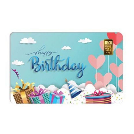 ANTAM Emas 0,5 Gram Gift Series - Gift Card Happy Birthday
