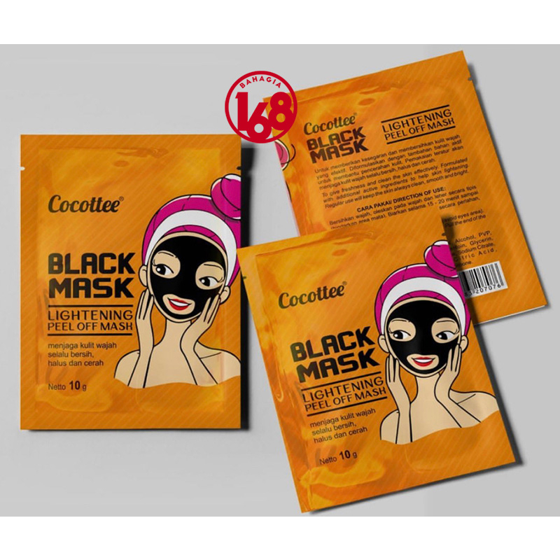 Sachet Cocottee Black mud Face Mask BPOM / Brightening Peel Off Mask (1 pcs)