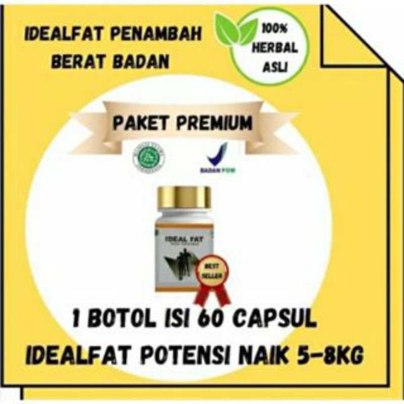 TERLARIS IDEAL FAT ISI 30 KAPSUL PENGGEMUK BADAN OBAT TERAMPUH 100% ORIGINAL