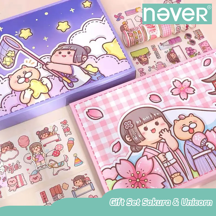 

Never Official- Buku tulis catatn diary jurnal set 10 in 1 / Paket agenda hadiah hampers/ Notebook journal