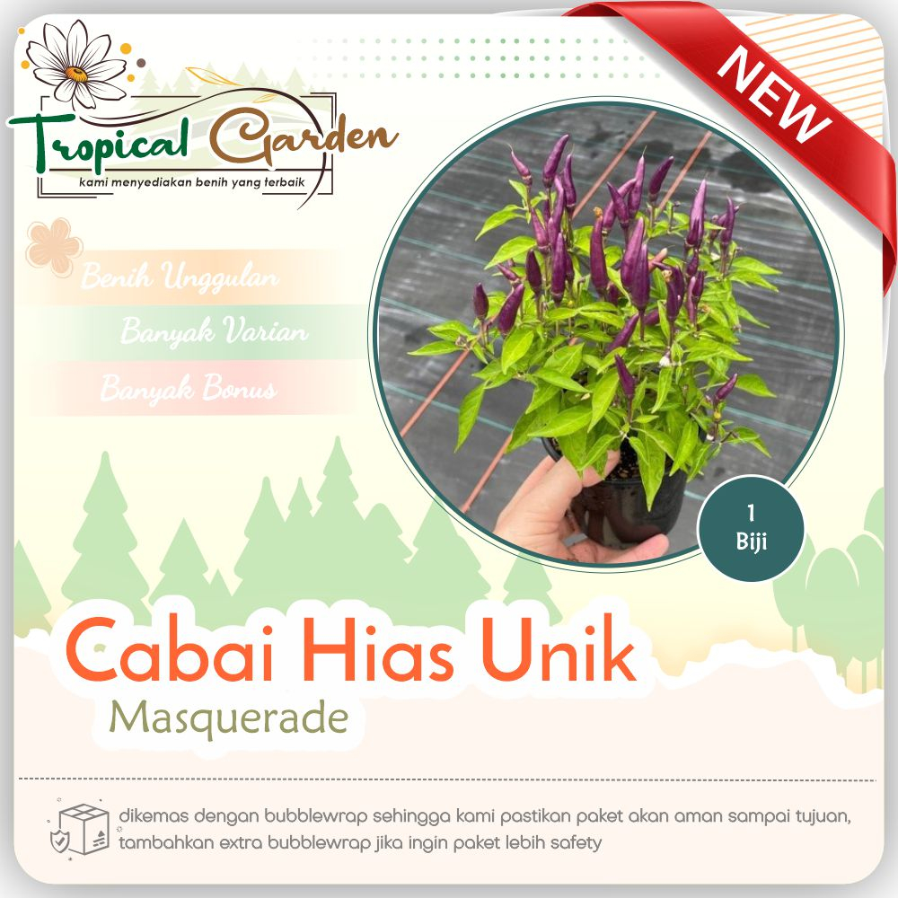✿ Tropical Garden ✿ Benih Biji Cabai Masquerade Benih Cabai Hias COD ✅