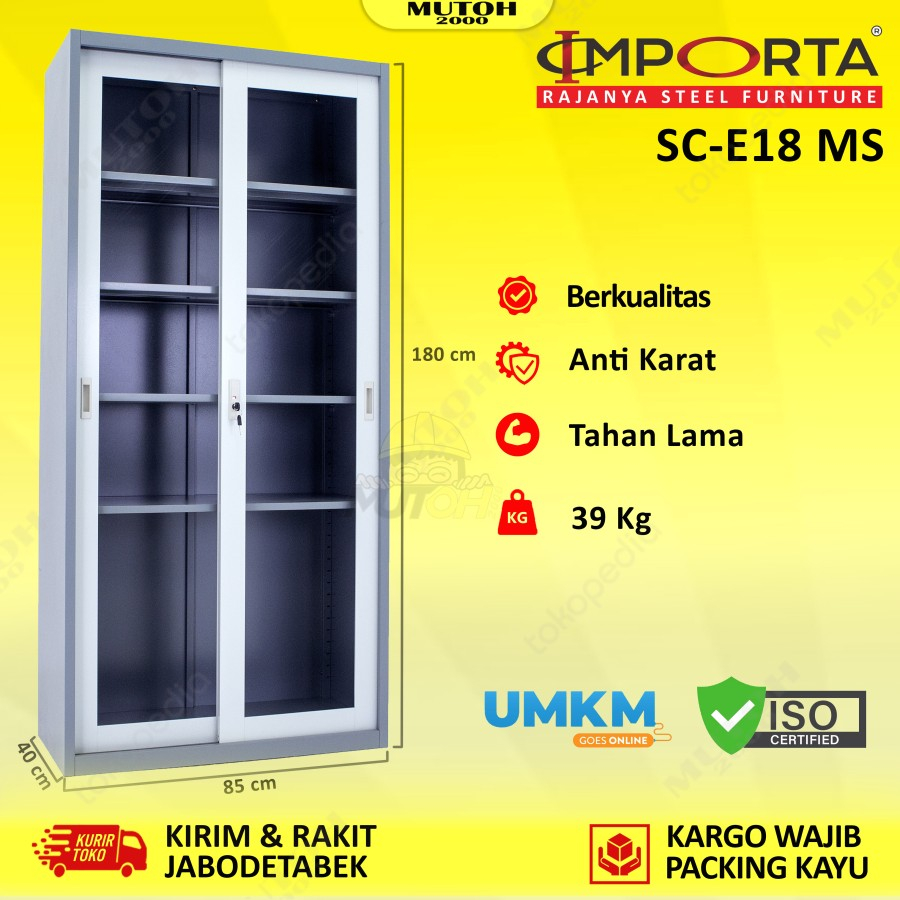 Lemari Arsip Besi 2 Pintu / Lemari Dokumen Besi 2 Pintu / Lemari Kantor Besi 2 Pintu / Cupboard Besi