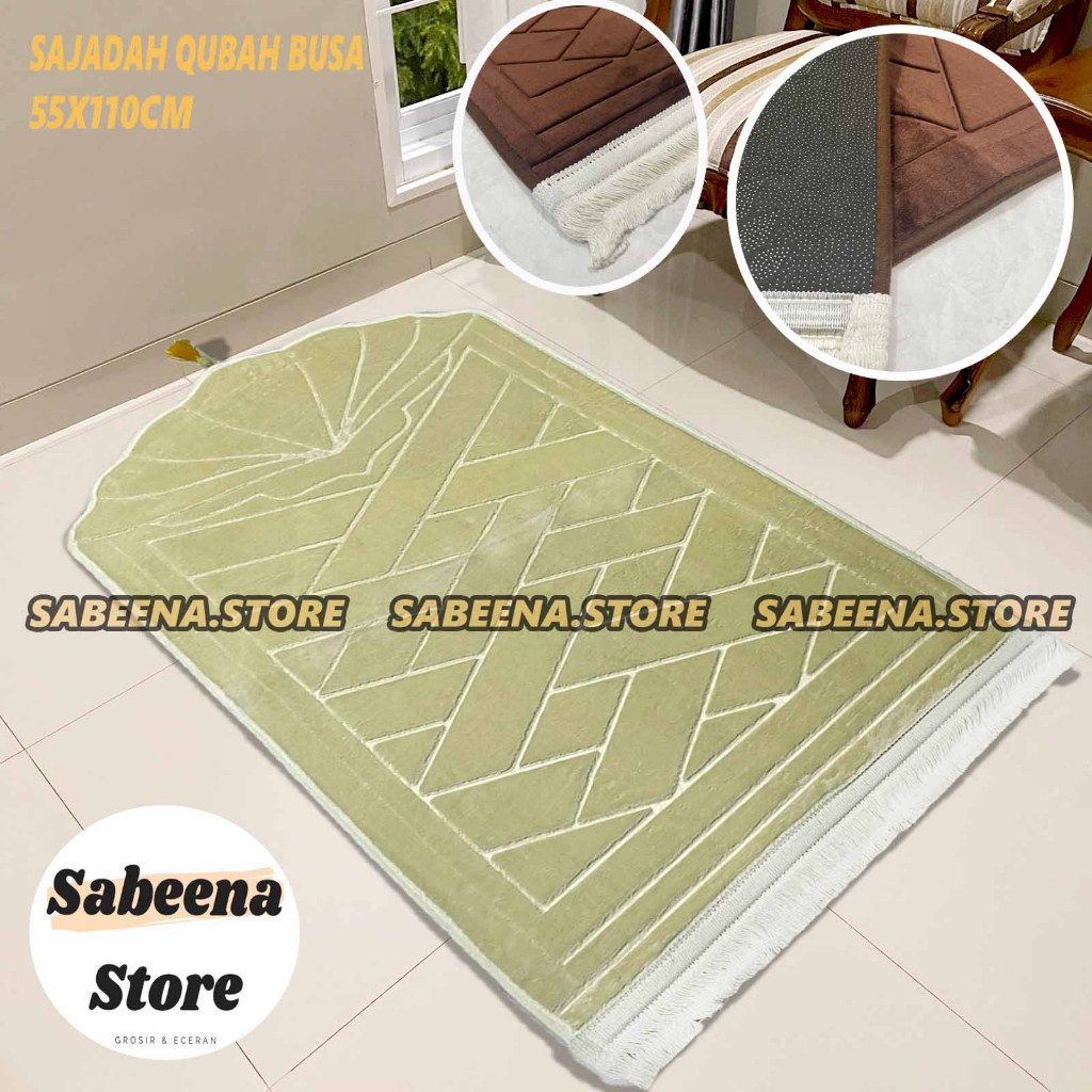 Sajadah Qubah Busa Ukuran Medium 55x110cm Bahan Super Halus Dan Lembut Perlengkapan Sholat