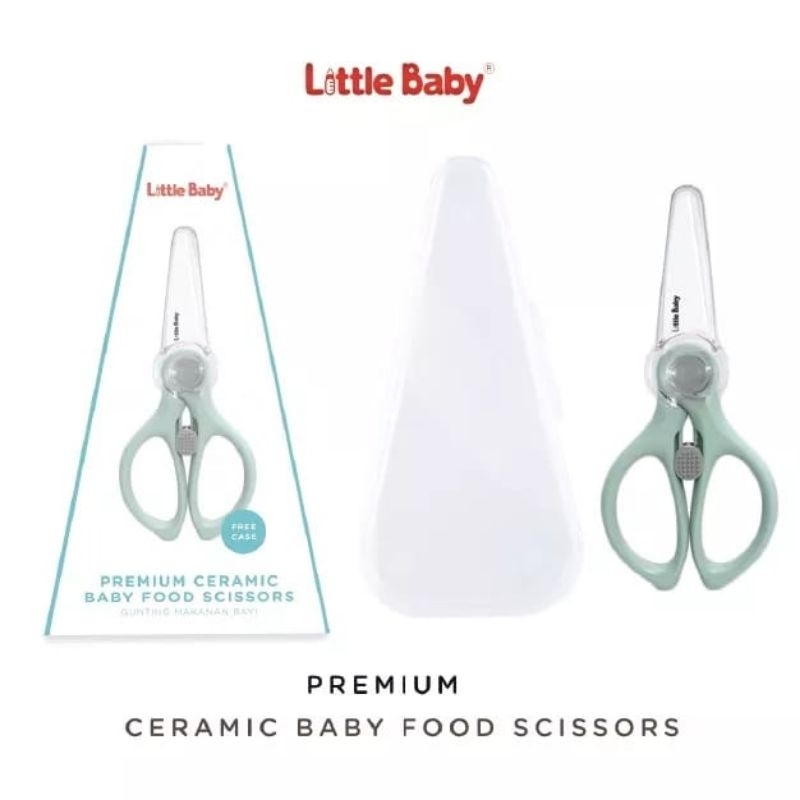 Little Baby Premium Ceramic Baby Food Scissors With Case / Gunting Makanan