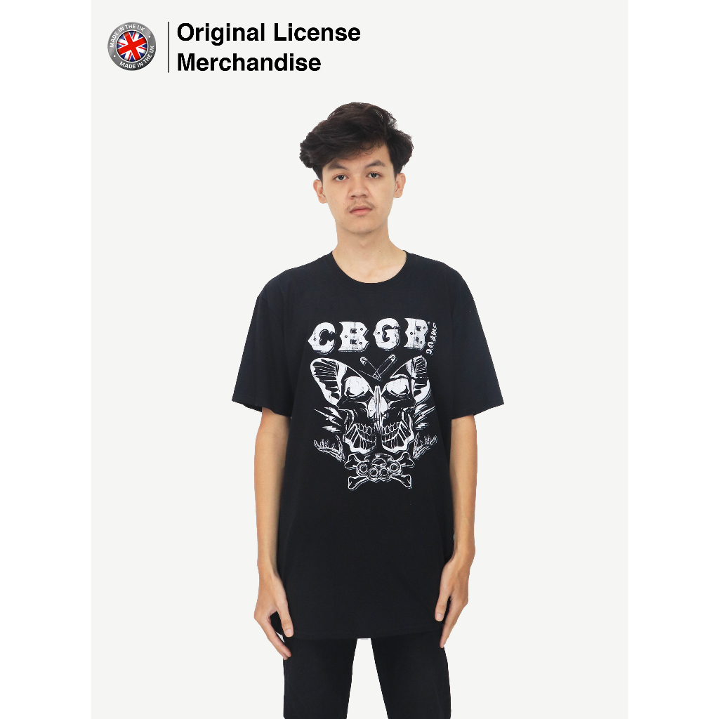 Kaos Baju Tshirt Import Premium US Pria Cowok Wanita Unisex Band Musik Original CBGB Butterfly Colla