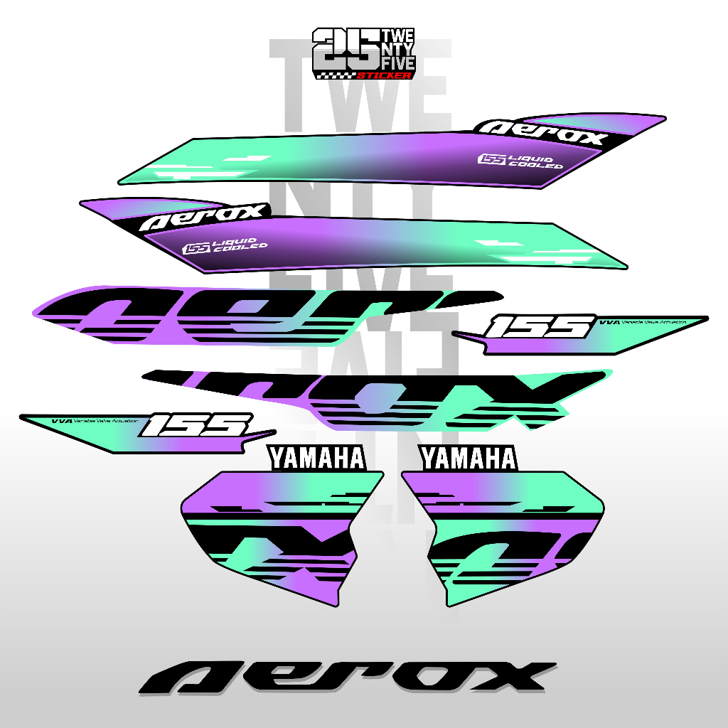 STRIPG AERINOX 155 DOXOU/ STIKER AEROX 155 CONNECTED / STICKER AEROX 155 CONNECTED / SETIKER AEROX 1