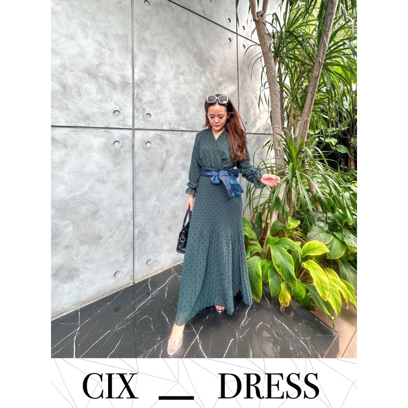 CIX DRESS-DRESS POLKADOT PLISKET