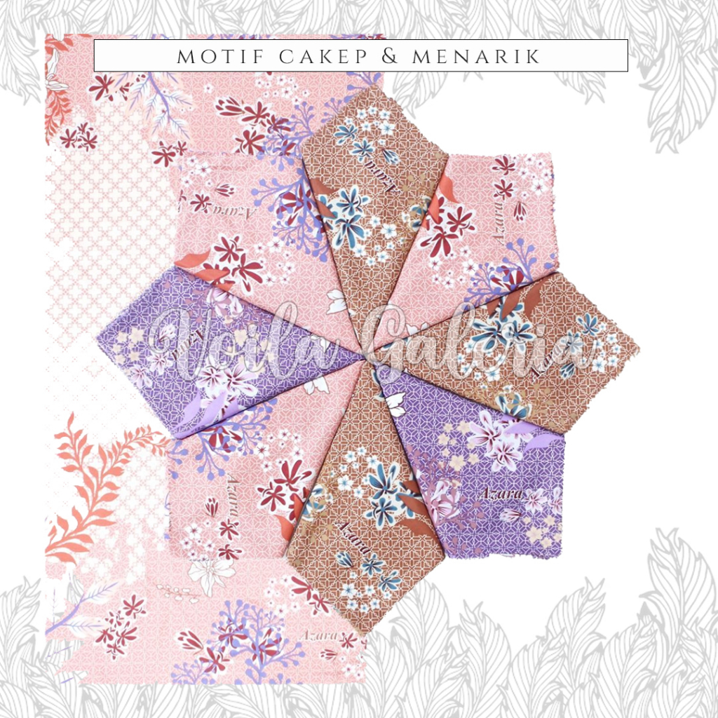 Hijab Segiempat Motif Premium Square - Kerudung Jilbab Voal Oleh Oleh Haji Umroh