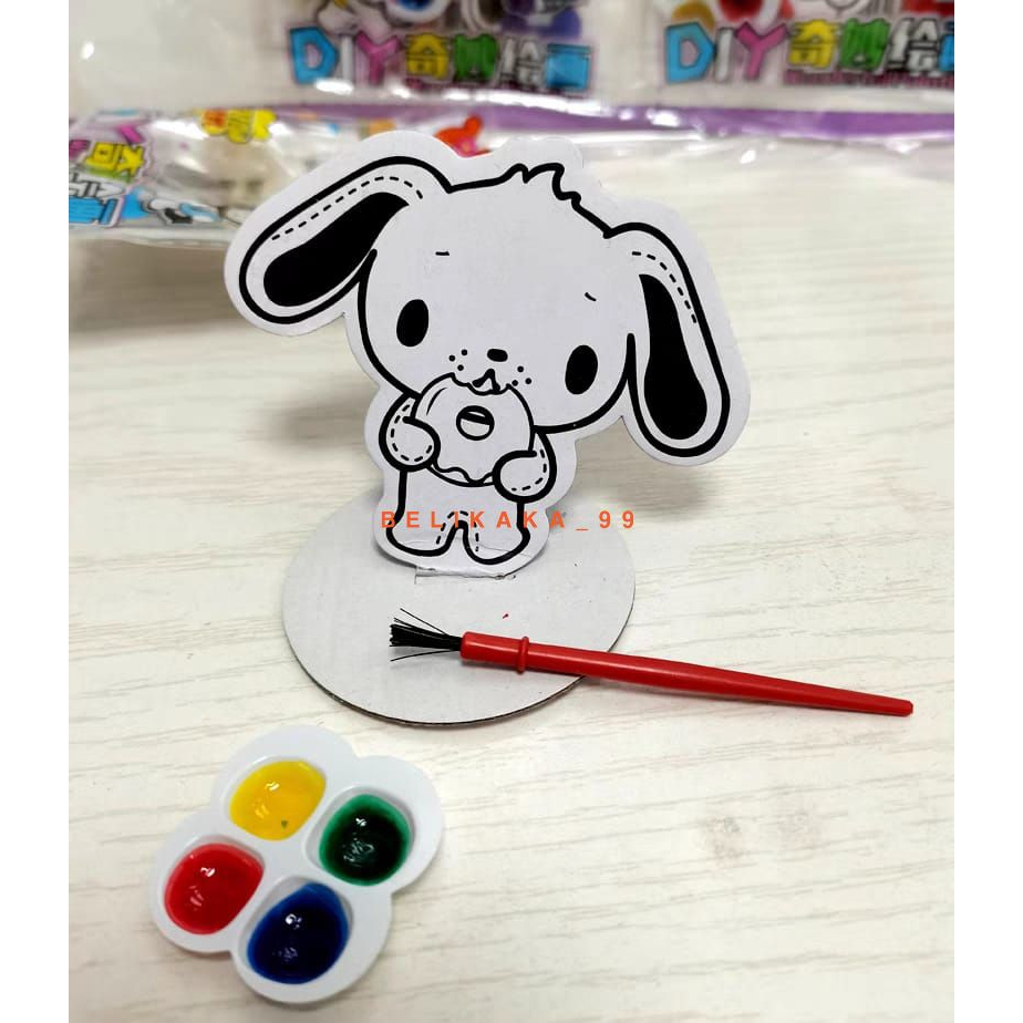 MAINAN DIY BELAJAR MELUKIS GAMBAR CAT AIR ANAK MOTIF SANRIO / MAINAN EDUKASI ANAK MEWARNAI DENGAN CAT AIR / DIY PAINTING KIDS / WATERCOLOR PAINTING