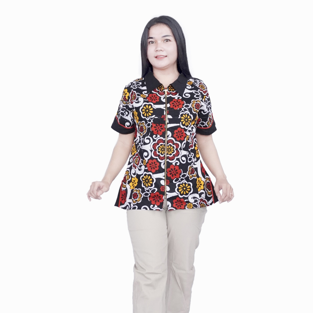 Blouse Big Size Batik Wanita / Atasan Batik Lengkap S-M-L-XL-2L-3L-4L-5L-6L-7L Model Blus Jumbo Seragam Batik / Atasan Batik Bigsize LD 140 / Pakaian Batik Kerja Kantor Bahan Katun / Pakaian Batik Kekinian Super Jumbo Modern Trendy / Putri Nasya