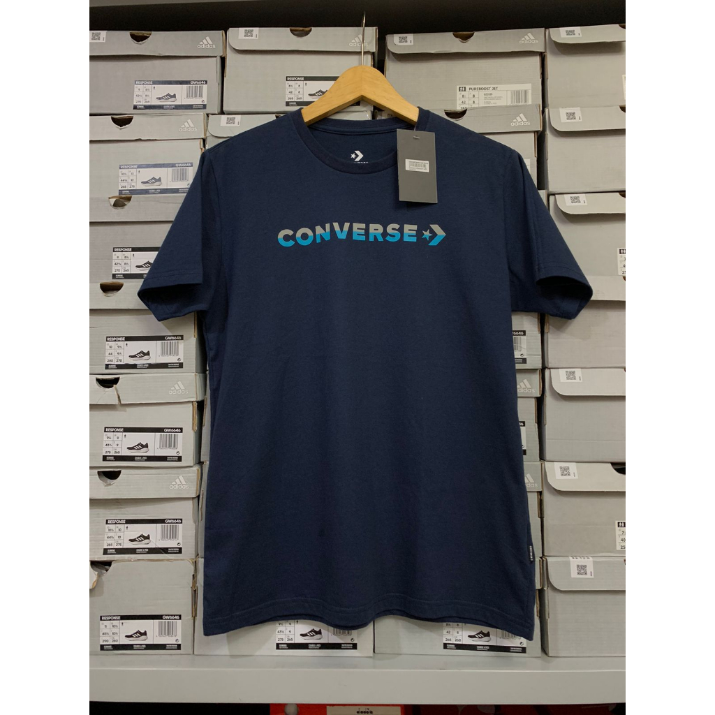 Converse Mens Tee Navy CONX2MT804NV Kaos Pria Original