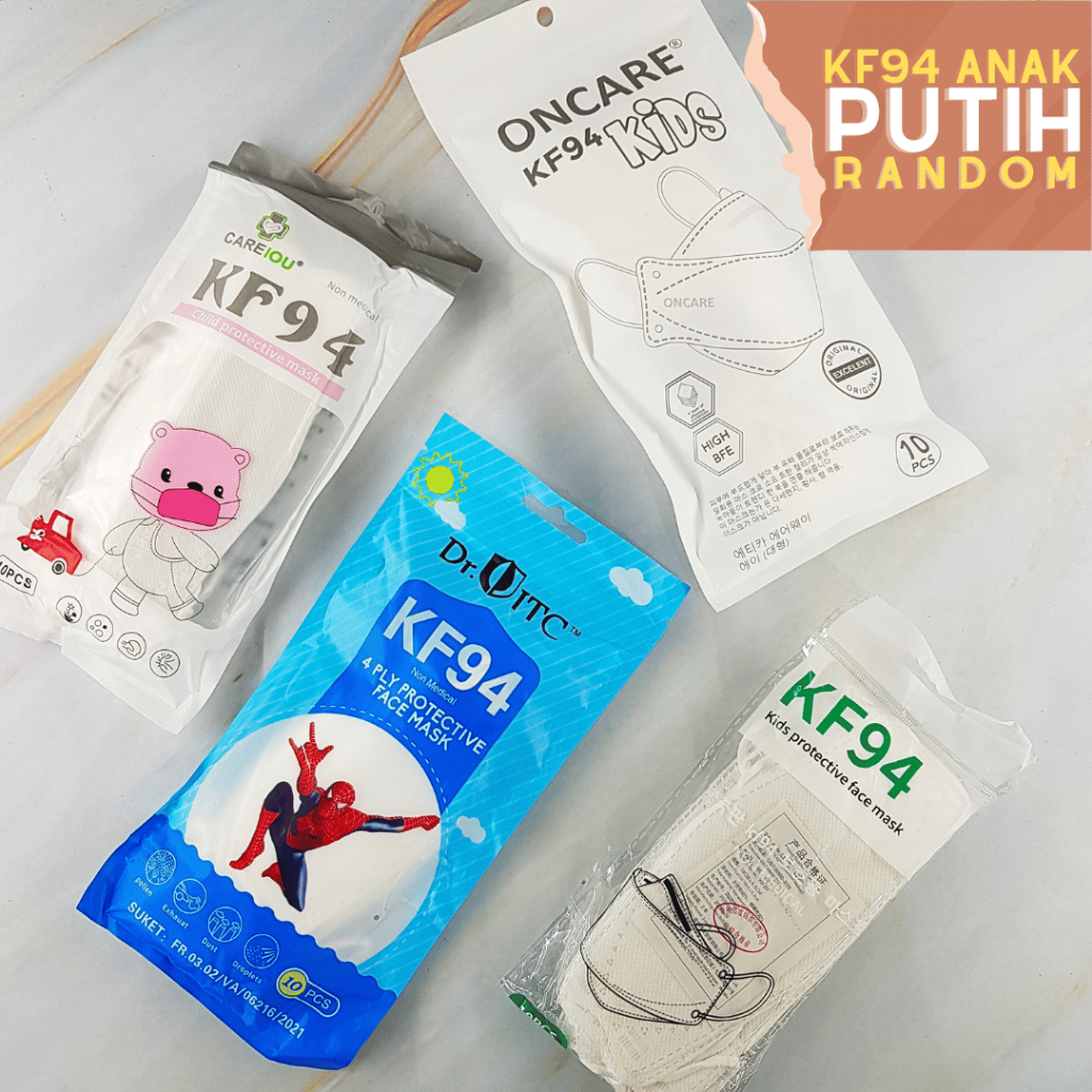 ENZ ® MASKER ANAK KF94 KF 94 4PLY 4 PLY CAREION HITAM PUTIH ABU MOTIF KARAKTER ISI 10 PCS / MASKER KF94 ANAK MOTIF ISI 10 PCS 1007