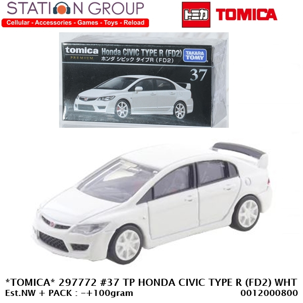 TOMICA 297772 #37 TP HONDA CIVIC TYPE R (FD2) WHITE - DIECAST