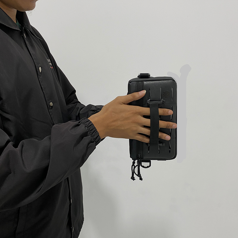 ZARO Clutch Hand Bag Black Multifungsi Bahan Bimo Nilon Waterproof