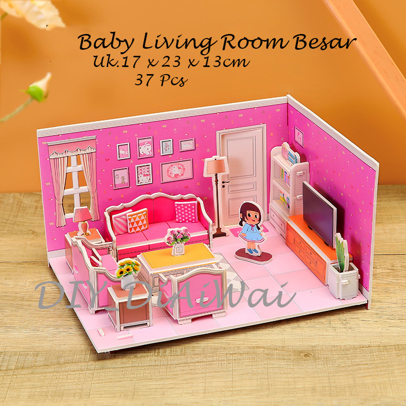 PUZZLE 3D FOAM ukuran Besar LIVING ROOM / Mainan Edukasi Anak Puzzle 3D