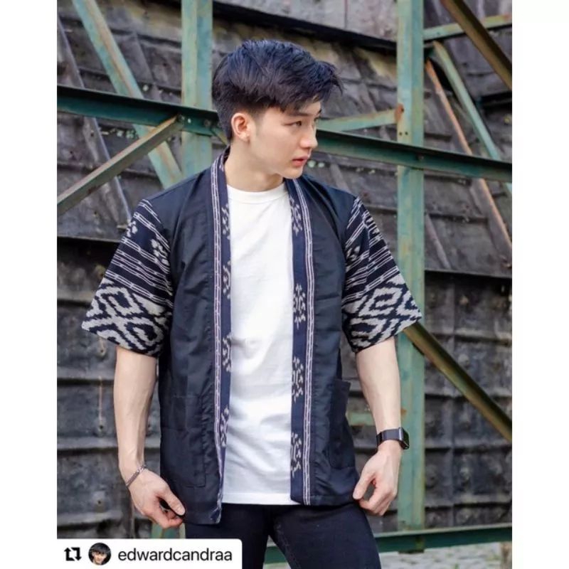 Kimono Tenun Pria | Baju Tenun Kimono | Kimono Etnik Pria
