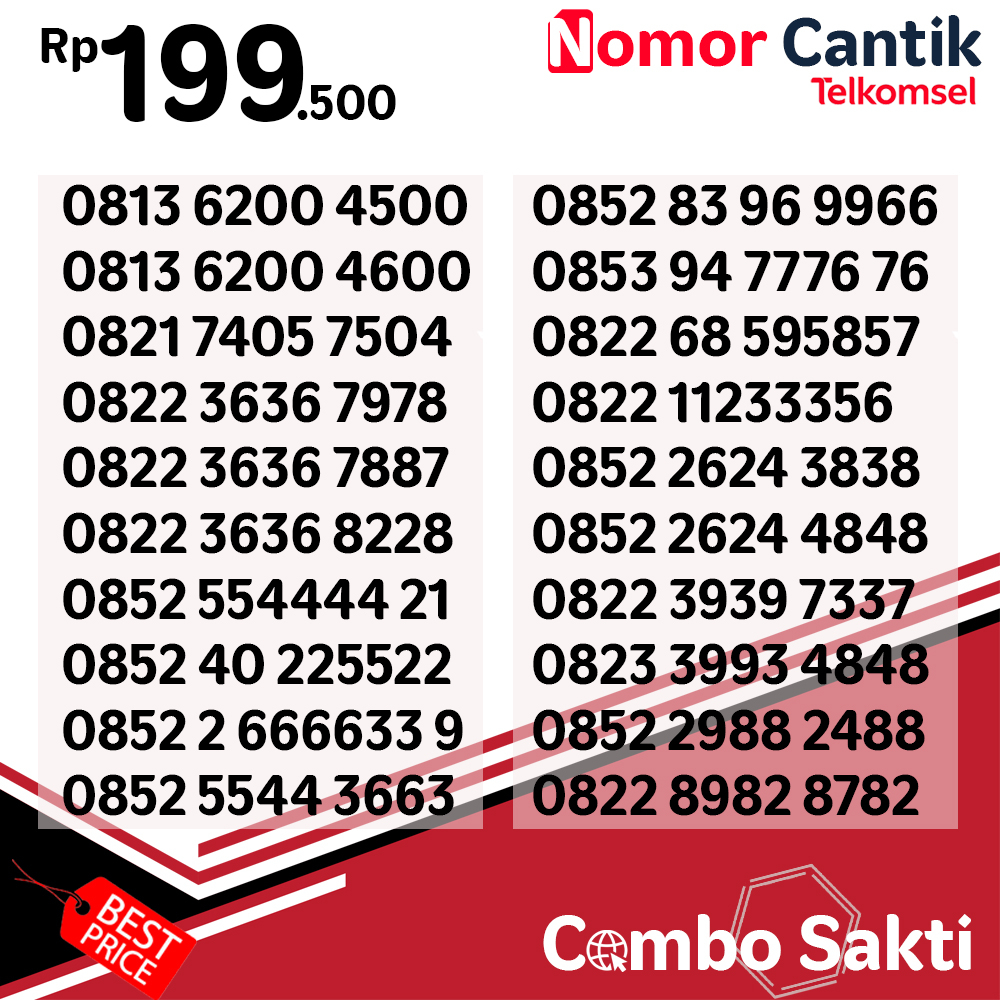 Nomor Cantik MURAH Telkomsel Combo