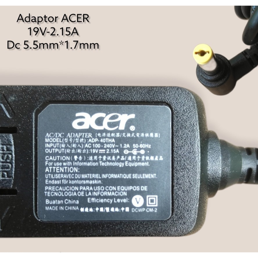 Adaptor Charger Laptop Acer One D255 D260 D270 19V 2.15A ( 5.5 * 1.7mm )-2