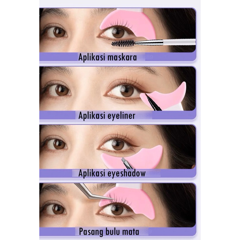 aplikator makeup 3in1 alat makeup maskara/eyeshadow/eyeliner