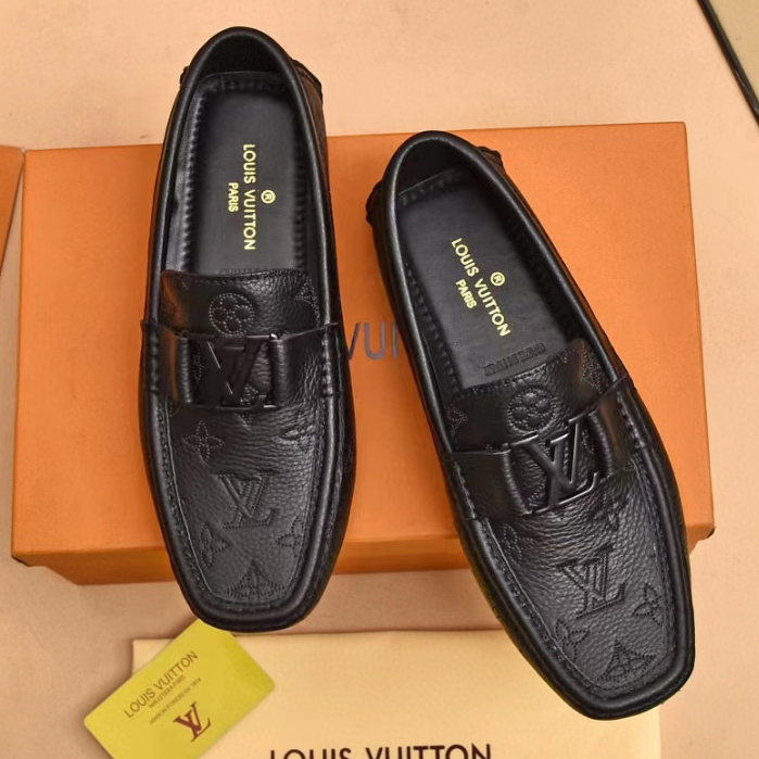 loafer cowok sepatu lv pria slip on hitam men shoes moccasin terbaru p1shoes sepatu kulit tanpa tali