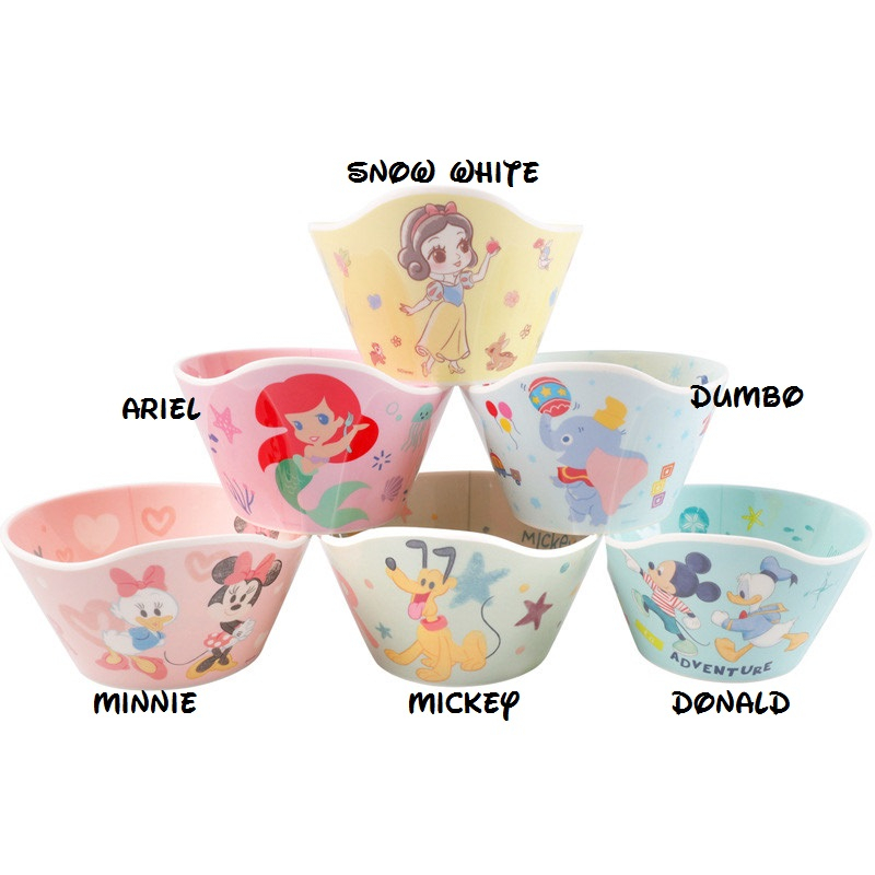 Mangkuk melamin Disney original PM027 bowl ariel snow white mangkok mickey