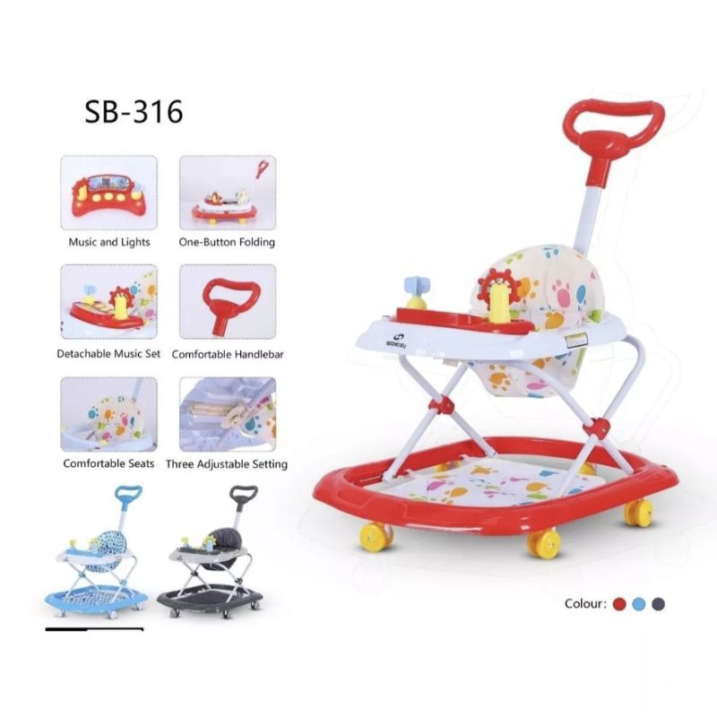 (Khusus Instant) Baby Walker Spacebaby SB 316 / apolo bayi