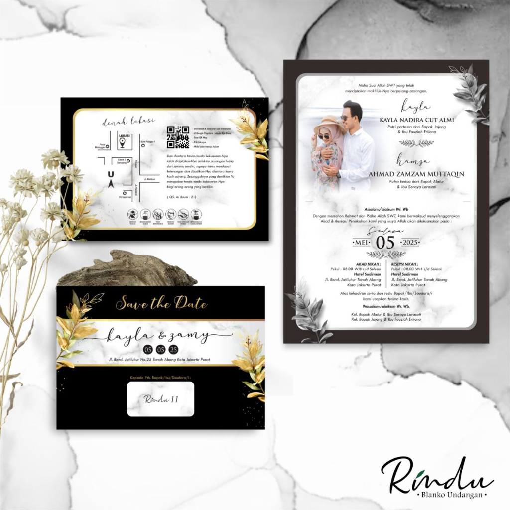 Rindu 11 Blanko Undangan | Free File Setting