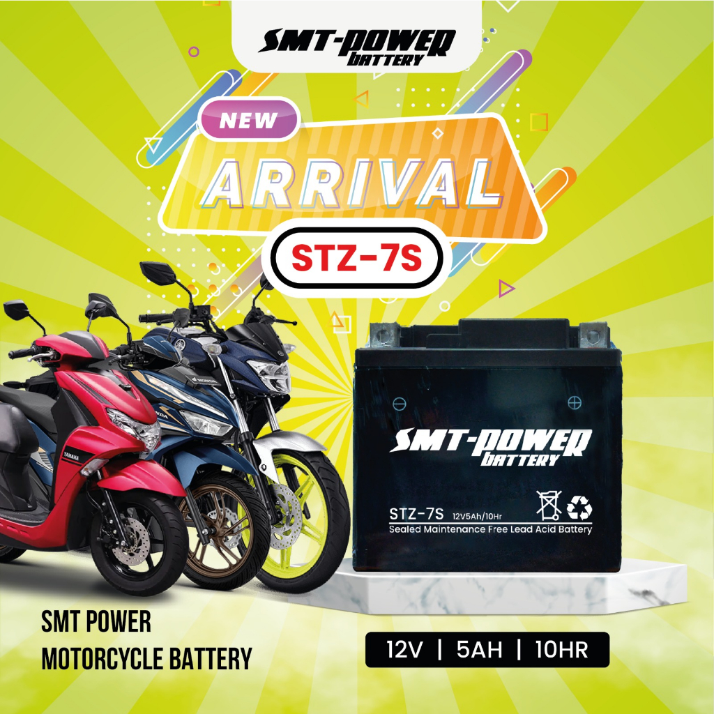 AKI MOTOR HONDA BEBEK/MATIC 12V 5AH STZ-7S SMTPOWER ACCU KERING MF