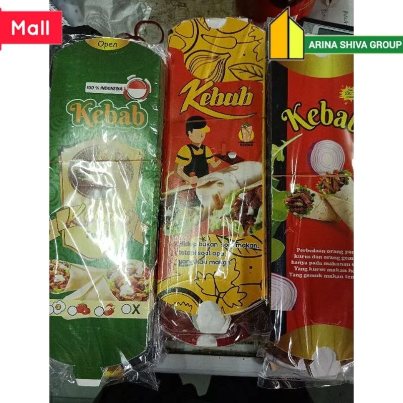

100 LEMBAR KERTAS KEBAB TARIKAN UKURAN 24 × 9 CM HIGH QUALITY PAPER CRAFT TEBAL PRODUK TERBARU | KOTAK KEBAB KEKINIAN | DUS KEBAB VIRAL TIKTOK | KEMASAN KEBAB KEKINIAN | BOX KEBAB VIRAL | ARINA SHIVA GROUP 6027