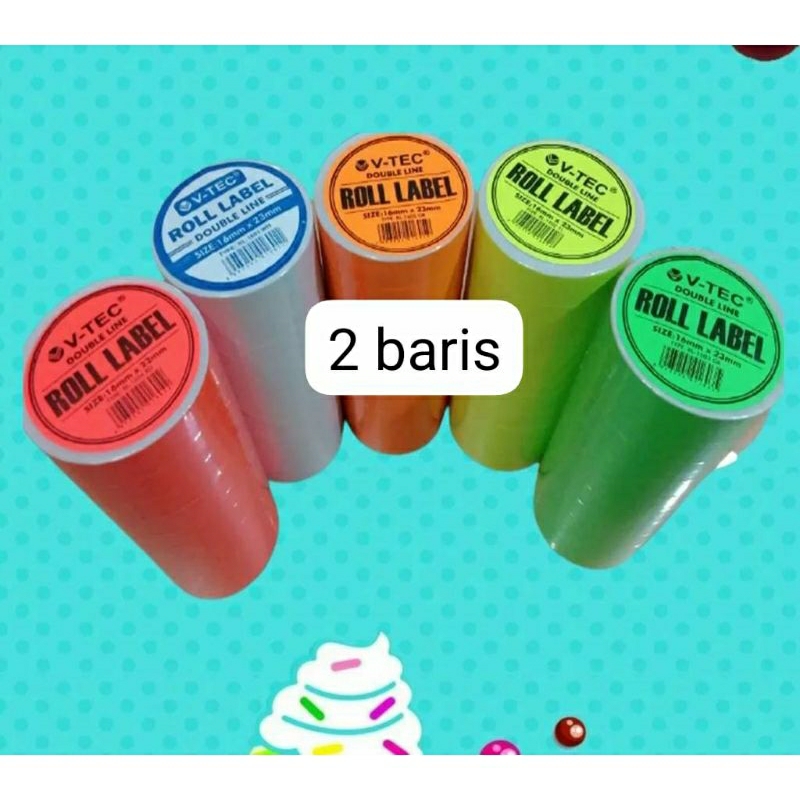 

[ PACK 10 ROLL ] LABEL HARGA WARNA 2 BARIS / PRICE LABEL