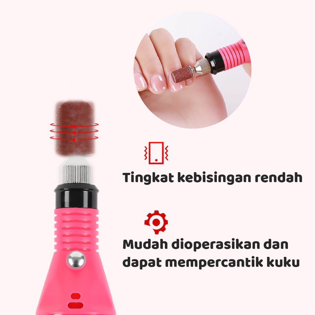 【 COD 】 Alat Perawatan Kuku Kutek Elektrik / Nail Art Drill pen/Manicure Machine - USB