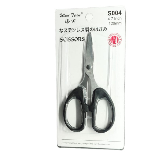 Gunting sedang ukuran 12 cm gunting serbaguna pemotong kertas stailess steel scissors S004