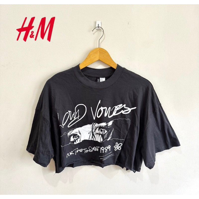 preloved crop top oversize H&M hnm original