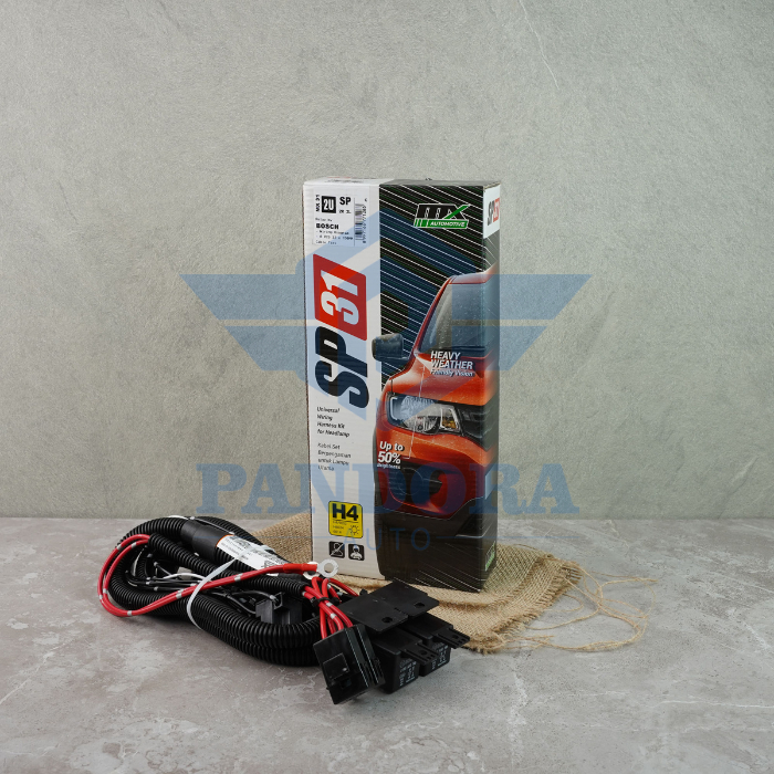 KABEL RELAY SET LAMPU MOBIL H4 BOSCH SP SERIES 2 RELAY UNTUK 2 LAMPU UTAMA MOBIL UNIVERSAL