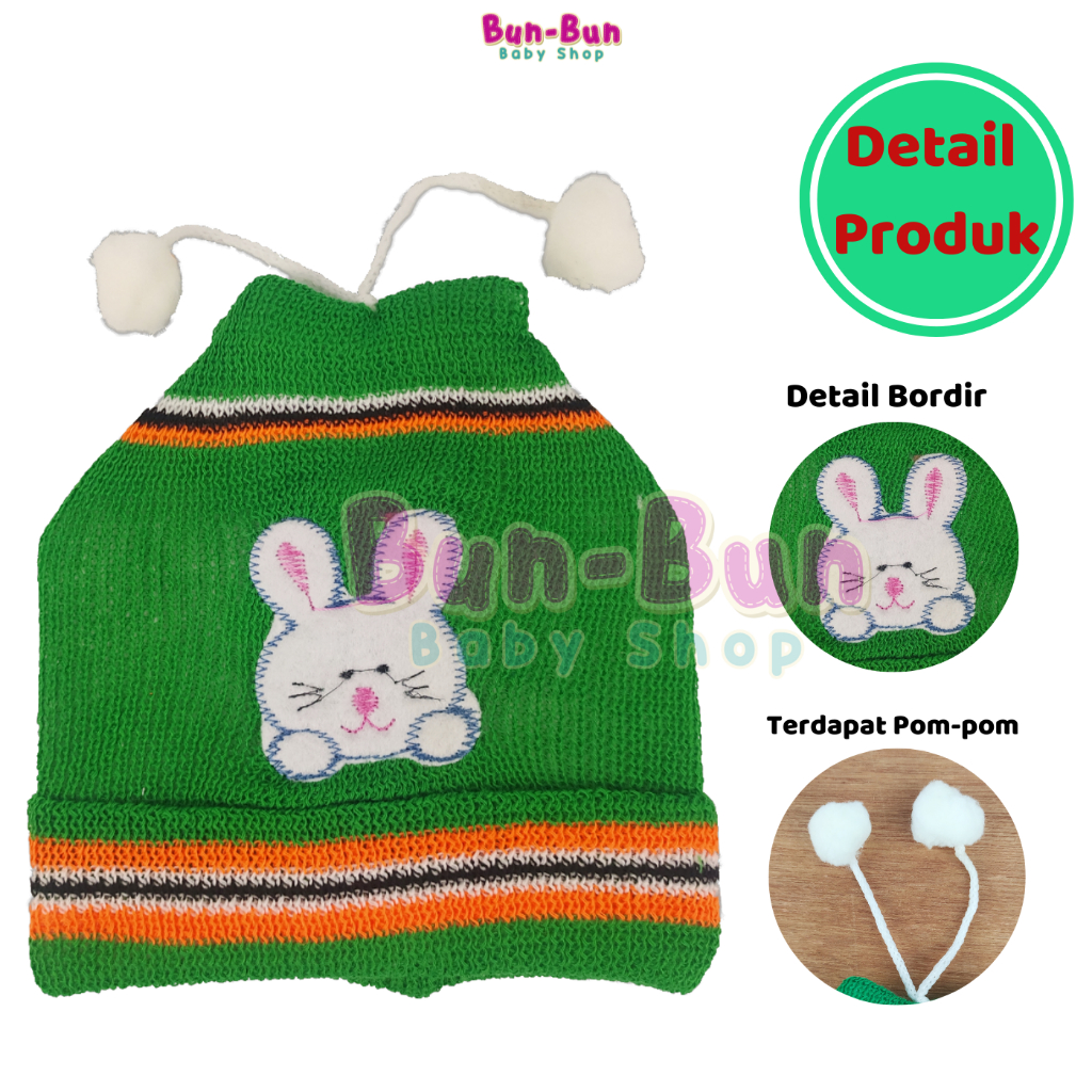 Topi Bayi Kupluk Rajut Laki Perempuan Baju Baby Newborn Perlengkapan Aksesoris Baru Lahir Unisex bun