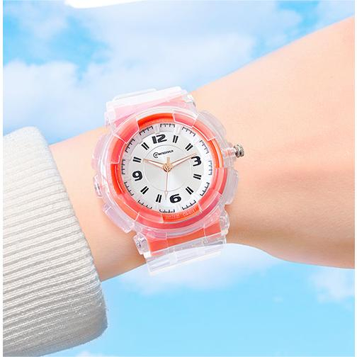 【Free box】Jam Tangan Anak Analog Watch Tahan Air Jam Tangan Putih Transparan Kupu-kupu Glitter 3D Silikon Kartun Jam Tangan Lucu Kuarsa Anak Perempuan Jam Tangan