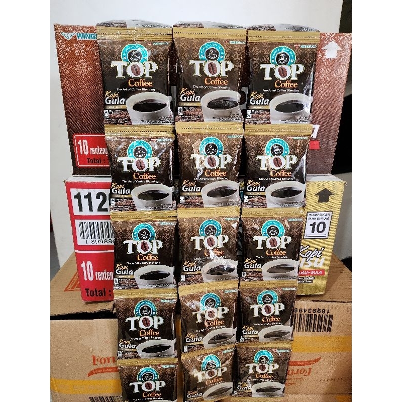 

Top kopi gula / Top kopi susu renteng isi 12