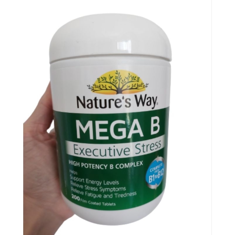 NATURE'S WAY MEGA B Executive Stress High Potency B Complex 200 Tablets